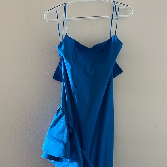 New with tags GIUSEPPE DI MORABITO Assymmetric Ruffled Square-Neck Gown 40 IT - Picture 10 of 14